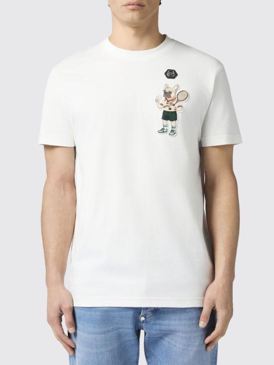 26SS 필립 플레인 반팔 티셔츠 PAFCMTK9010PJY002N 01OF White