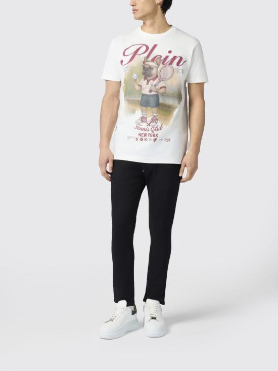 26SS 필립 플레인 반팔 티셔츠 PAFCMTK9006PJY002N 01OF White - PHILIPP PLEIN