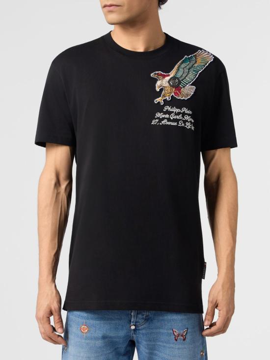 26SS 필립 플레인 반팔 티셔츠 SAFCMTK8956PJY002N 02 Black