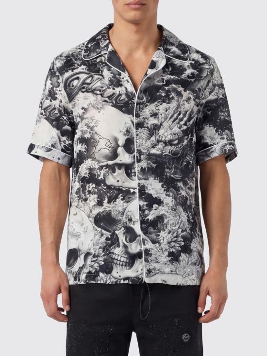 26SS 필립 플레인 반팔 셔츠 SAFCMRP2551PTE003N 02 Black