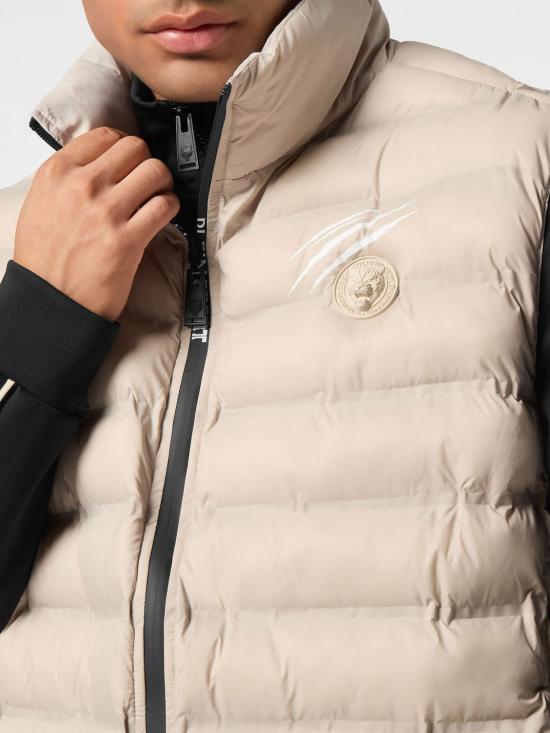 26SS 플레인스포츠 패딩 조끼 FAECMRC0230STE003N 06 Beige - PLEIN SPORT