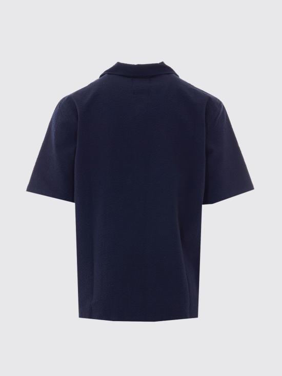 26SS 하울린 반팔 셔츠 COCKTAIL SHIRT CRISPY SEERSUCKER NAVY Blue - HOWLIN