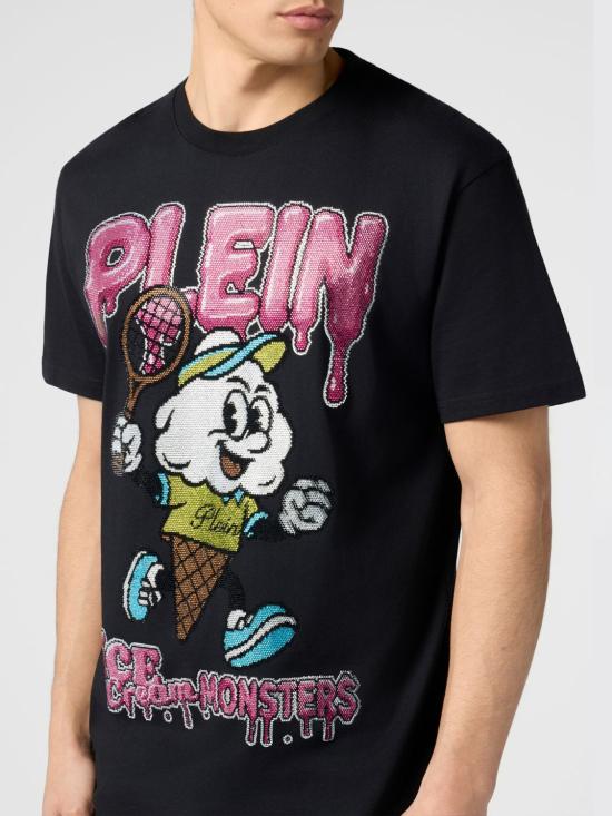 26SS 필립 플레인 반팔 티셔츠 PAFCMTK9050PJY002N 02 Black - PHILIPP PLEIN