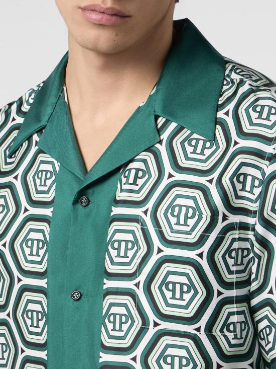 26SS 필립 플레인 반팔 셔츠 PAFCMRP2569PTE104N 05 Green - PHILIPP PLEIN