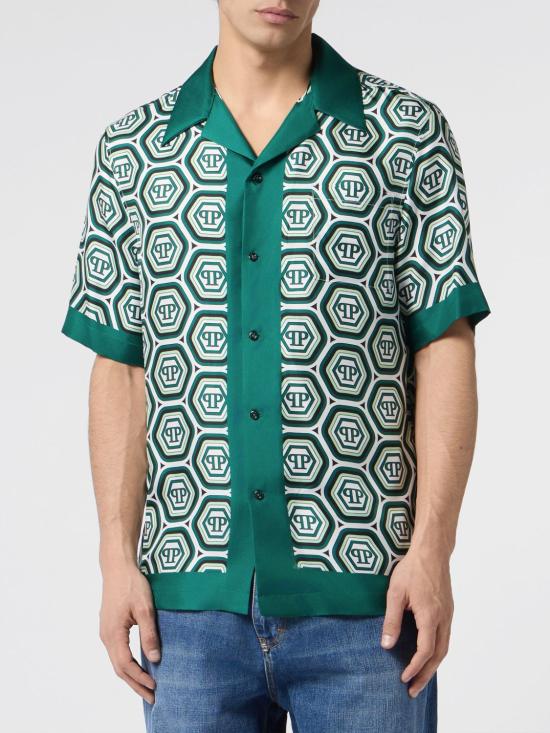 26SS 필립 플레인 반팔 셔츠 PAFCMRP2569PTE104N 05 Green