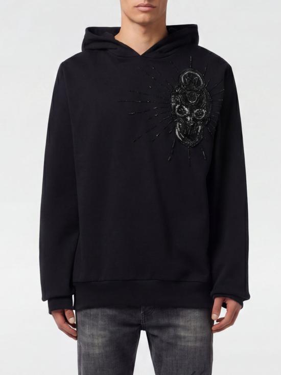 26SS 필립 플레인 후드 티셔츠 SAFCMJB3934PTE180N 0202 Black