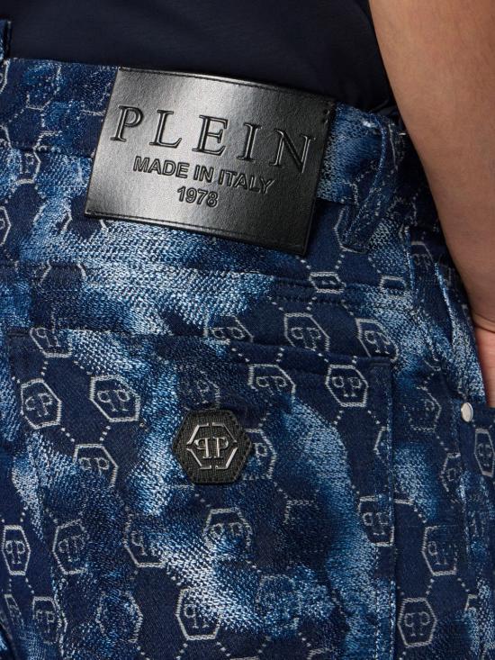 26SS 필립 플레인 숏팬츠 SAFCMDT4304PDE004N 24 Blue - PHILIPP PLEIN