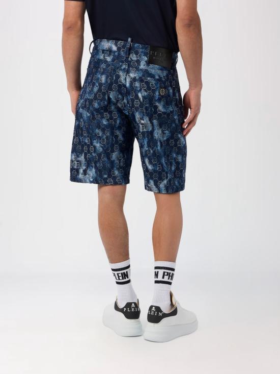 26SS 필립 플레인 숏팬츠 SAFCMDT4304PDE004N 24 Blue - PHILIPP PLEIN