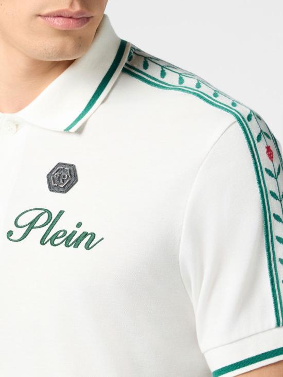 26SS 필립 플레인 폴로 티셔츠 PAFCMTK8991PTE179N 01OF White - PHILIPP PLEIN