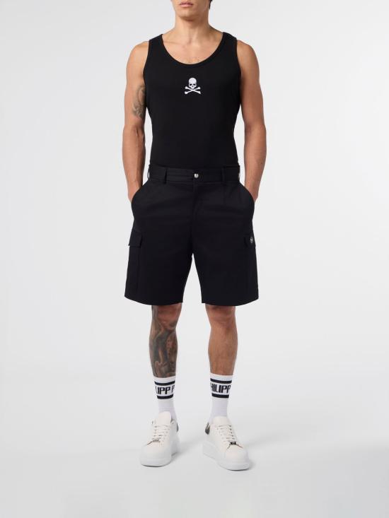 26SS 필립 플레인 숏팬츠 SAFCMRT1654PTE003N 02 Black - PHILIPP PLEIN