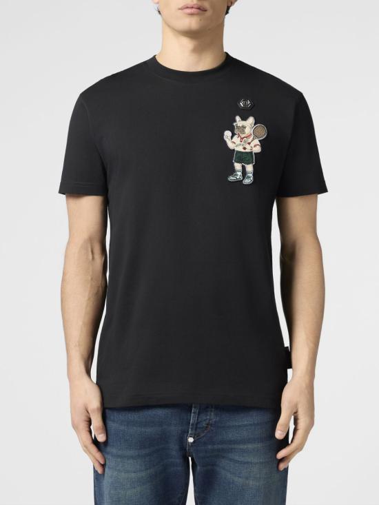26SS 필립 플레인 반팔 티셔츠 PAFCMTK9010PJY002N 02 Black