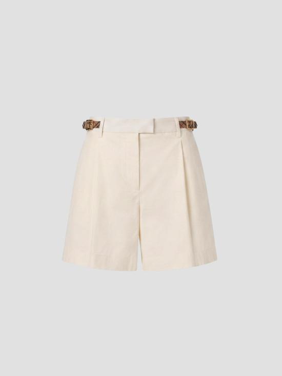 26SS 버버리 체크 트리밍 코튼 포플린 쇼츠 8123385 C5124 SEASHELL WHITE