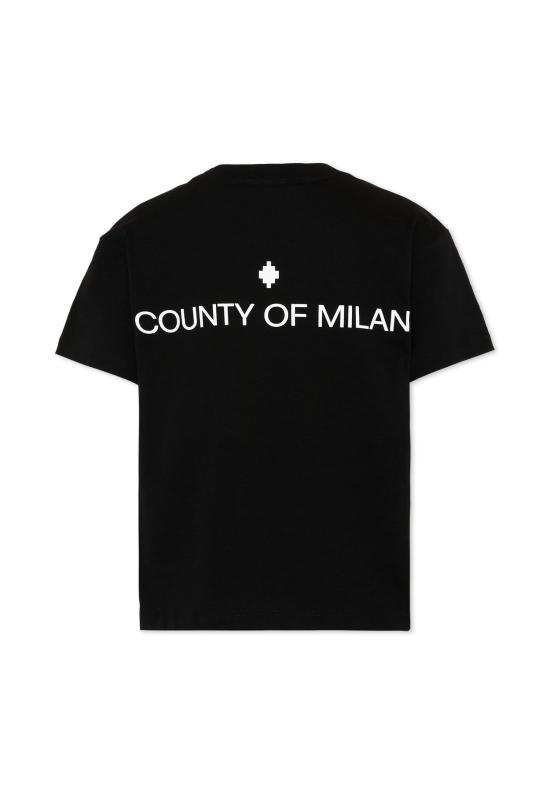 25FW [키즈] 컨트리 오브 밀란 티셔츠 F5CMJGTH085 110 BLACK - COUNTY OF MILAN