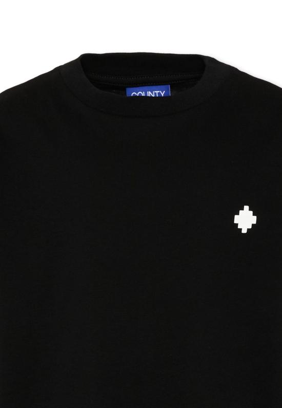 25FW [키즈] 컨트리 오브 밀란 티셔츠 F5CMJGTH085 110 BLACK - COUNTY OF MILAN