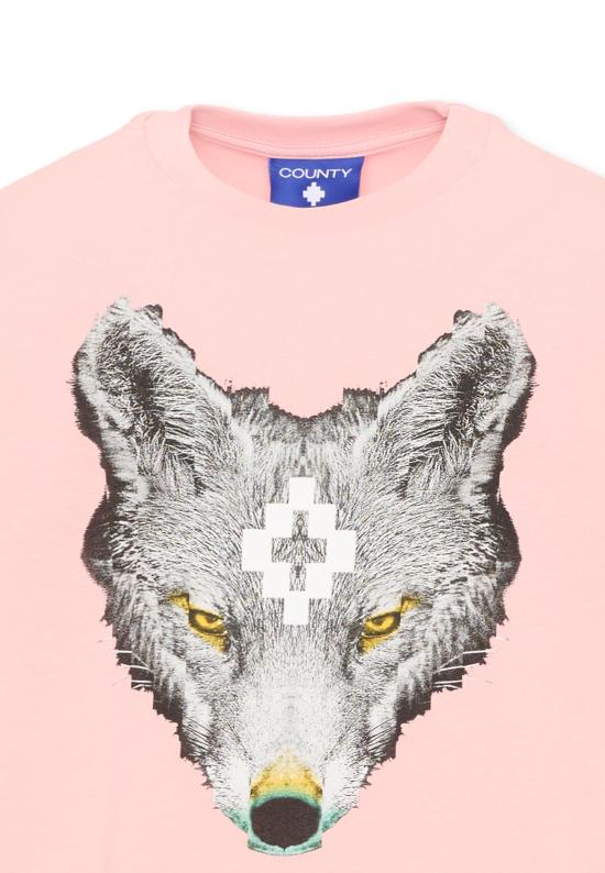 25FW [키즈] 컨트리 오브 밀란 티셔츠 F5CMJGTH089 BW008 PINK - COUNTY OF MILAN