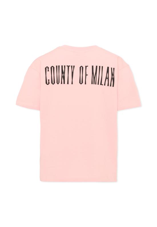 25FW [키즈] 컨트리 오브 밀란 티셔츠 F5CMJGTH089 BW008 PINK - COUNTY OF MILAN