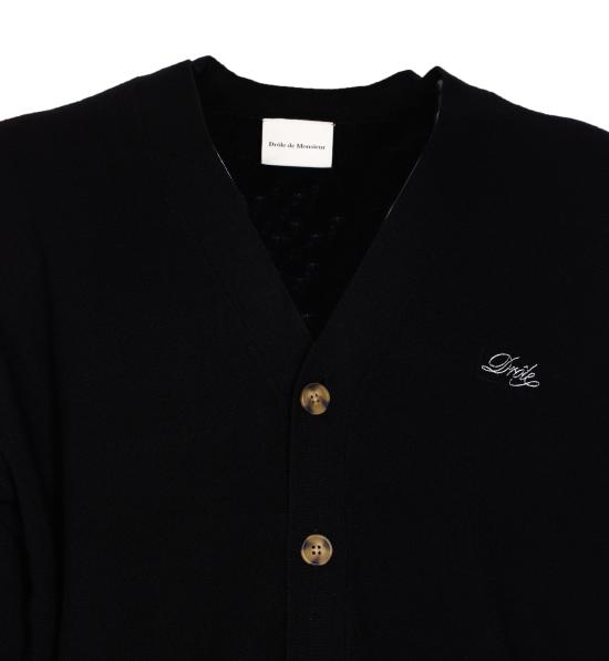 26FW 드롤드무슈 가디건 CA123 WO007BL Black - DROLE DE MONSIEUR