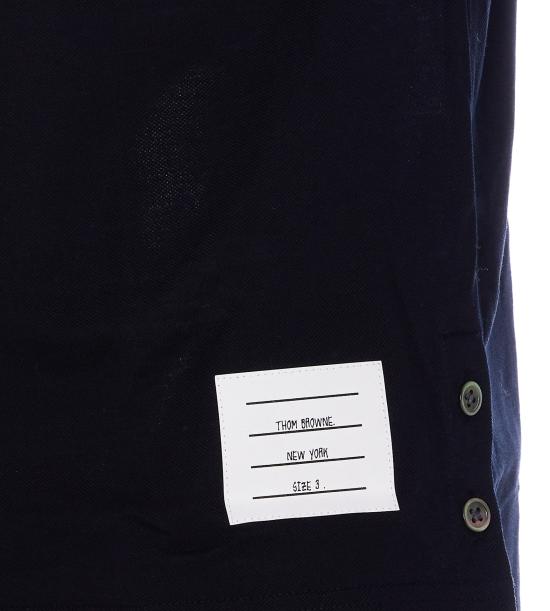 26FW 톰브라운 피케 포켓 폴로 티셔츠 MJP022A 01455415 Blue - THOM BROWNE