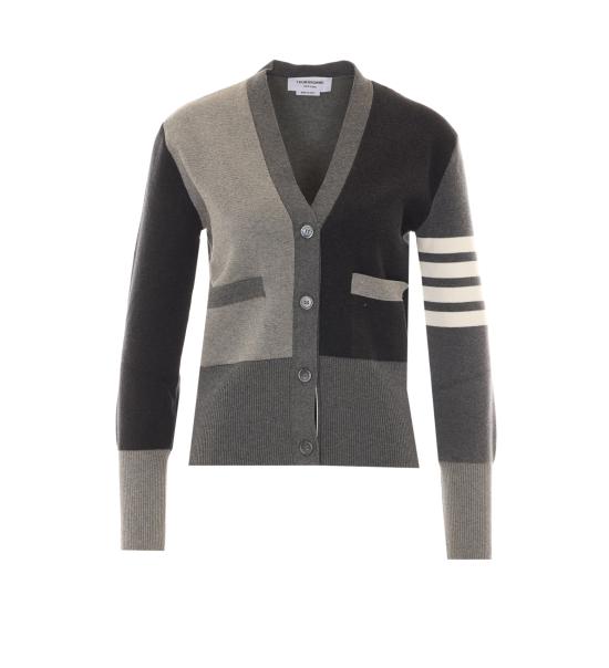 26FW 톰브라운 펀믹스 밀라노 스티치 4바 코튼 가디건 FKC207F 00219982 Grey