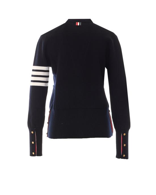 26FW 톰브라운 파인 메리노 울 4바 클래식 V넥 가디건 FKC207A 00014415 Blue - THOM BROWNE