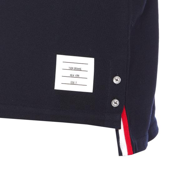26FW 톰브라운 피케 센터 백 스트라이프 릴렉스 핏 티셔츠 MJS056A 00050415 Blue - THOM BROWNE