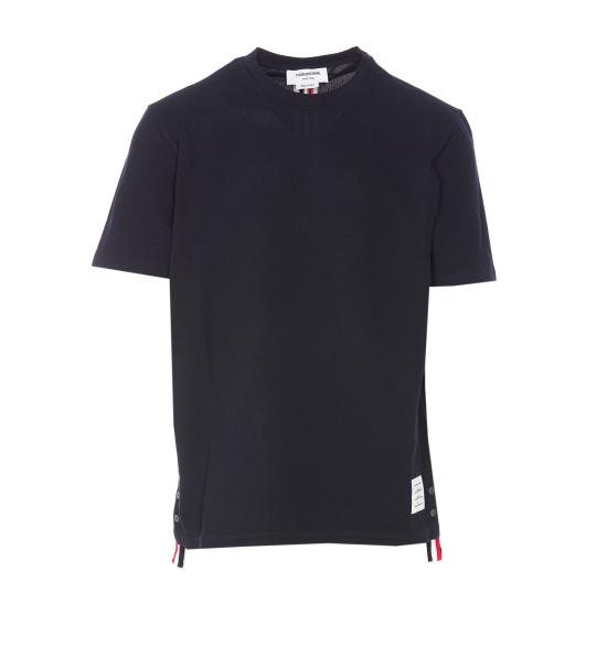 26FW 톰브라운 피케 센터 백 스트라이프 릴렉스 핏 티셔츠 MJS056A 00050415 Blue