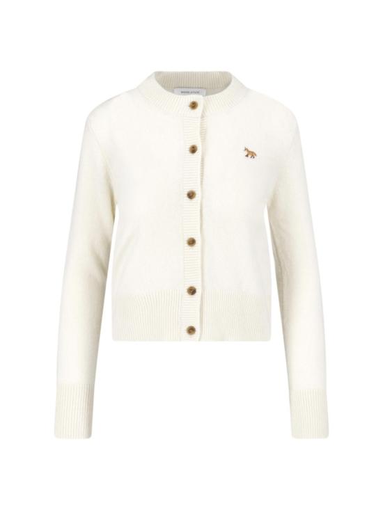 25FW 메종키츠네 베이비 폭스 램스울 피티드 가디건 PW00506KT10060383 White