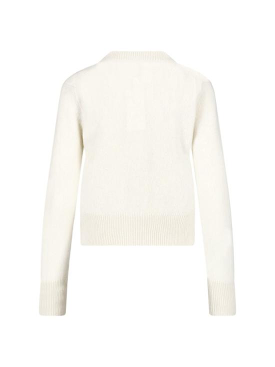 25FW 메종키츠네 베이비 폭스 램스울 피티드 가디건 PW00506KT10060383 White - MAISON KITSUNE