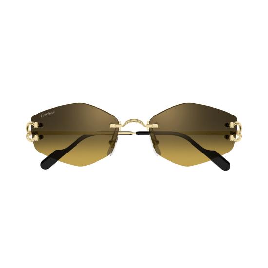 26SS 까르띠에 선글라스 CT0620S 003 GOLD GOLD BROWN - CARTIER