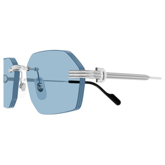 26SS 까르띠에 선글라스 CT0616S 005 SILVER SILVER LIGHT BLUE - CARTIER