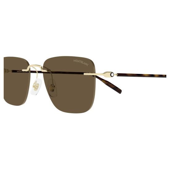 26SS 몽블랑 선글라스 MB0470S 003 GOLD GOLD BROWN - MONTBLANC