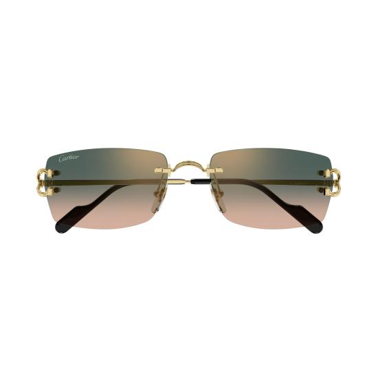 26SS 까르띠에 선글라스 CT0550S 009 GOLD GOLD GREEN - CARTIER