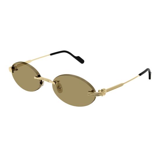 26SS 까르띠에 선글라스 CT0615S 007 GOLD GOLD BROWN - CARTIER