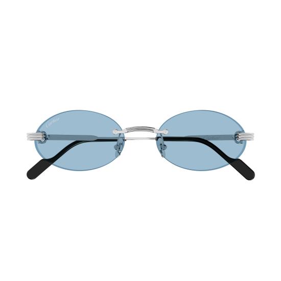 26SS 까르띠에 선글라스 CT0615S 010 SILVER SILVER LIGHT BLUE - CARTIER