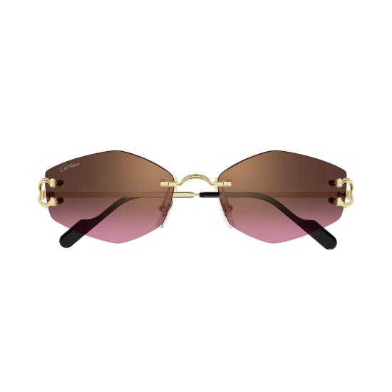 26SS 까르띠에 선글라스 CT0620S 004 GOLD GOLD BROWN