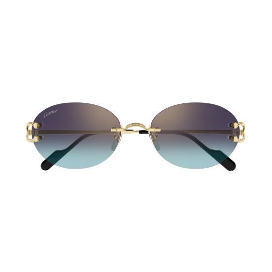 26SS 까르띠에 선글라스 CT0551S 008 GOLD GOLD VIOLET - CARTIER