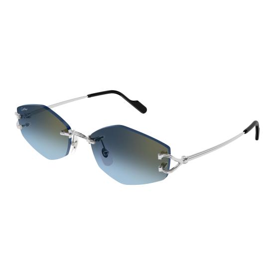26SS 까르띠에 선글라스 CT0620S 002 SILVER SILVER BLUE - CARTIER