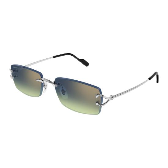26SS 까르띠에 선글라스 CT0550S 008 SILVER SILVER BLUE - CARTIER