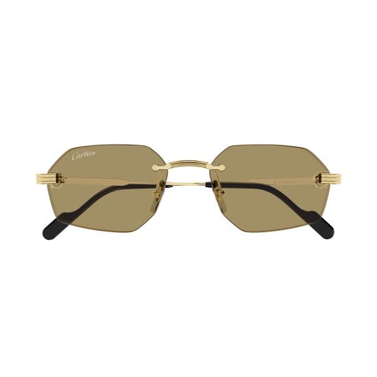 26SS 까르띠에 선글라스 CT0616S 002 GOLD GOLD BROWN - CARTIER