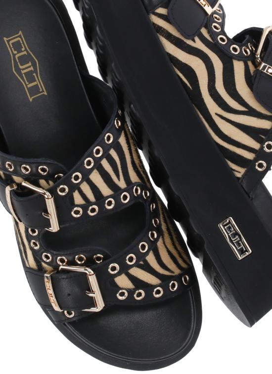 26SS 컬트 뮬/슬리퍼 CLW430601 JANIS 4306ZEBRA Nero - CULT