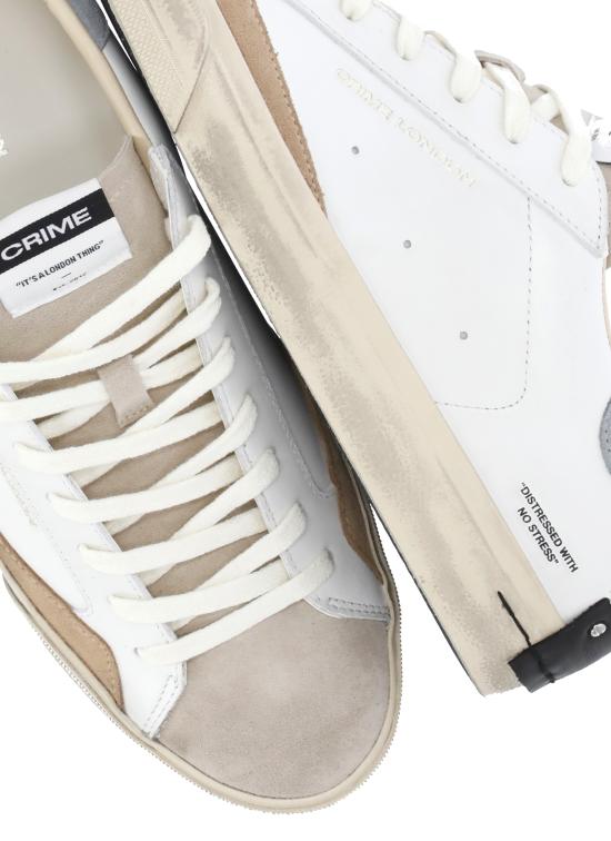 26SS 크라임런던 스니커즈 19050PP8 10 DISTRESSED LO White - CRIME LONDON