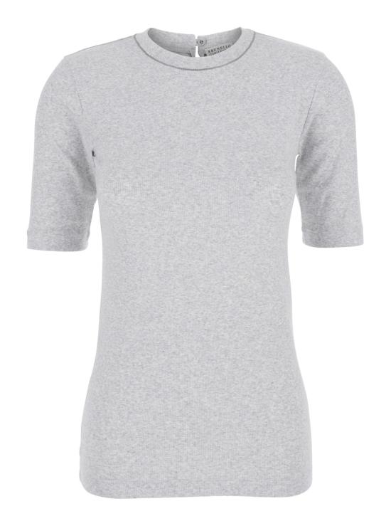 26SS 브루넬로 쿠치넬리 코튼 티셔츠 M0TC8BJ310C8003 Grey