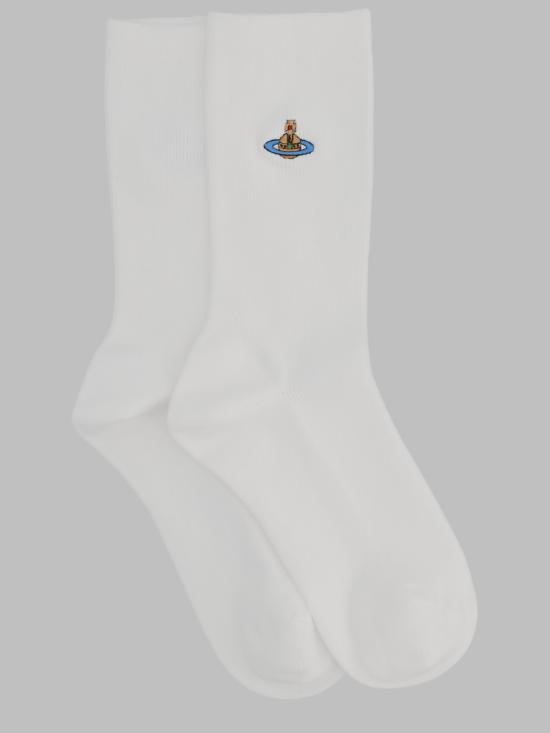 26FW 비비안웨스트우드 양말 8104000C K006P AABA401 WHITE - VIVIENNE WESTWOOD