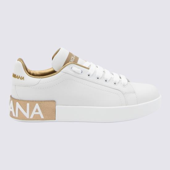 26SS 돌체앤가바나 카프스킨 나파 포르토피노 스니커즈 CK1544 AX6158L315 BIANCO ORO