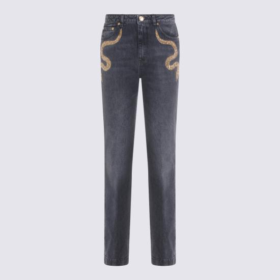 26SS 로베르토 카발리 데님 팬츠 WKJ222 DN00105051 Black