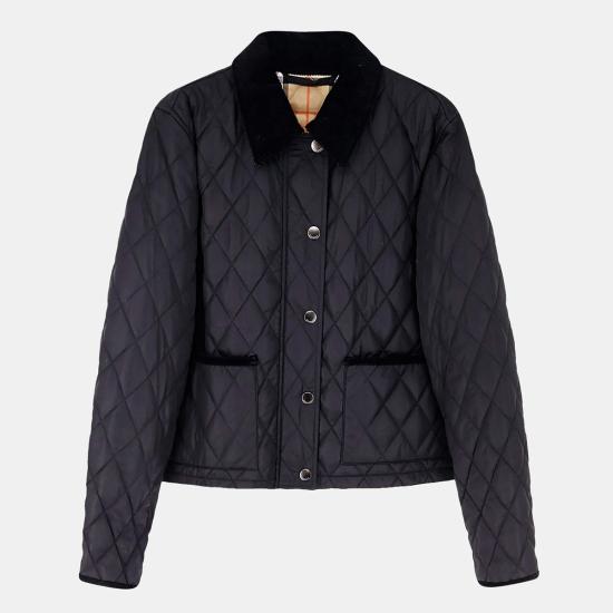 26SS 버버리 올드햄 크롭 퀼팅 자켓 8107465 C1900 BLACK - BURBERRY