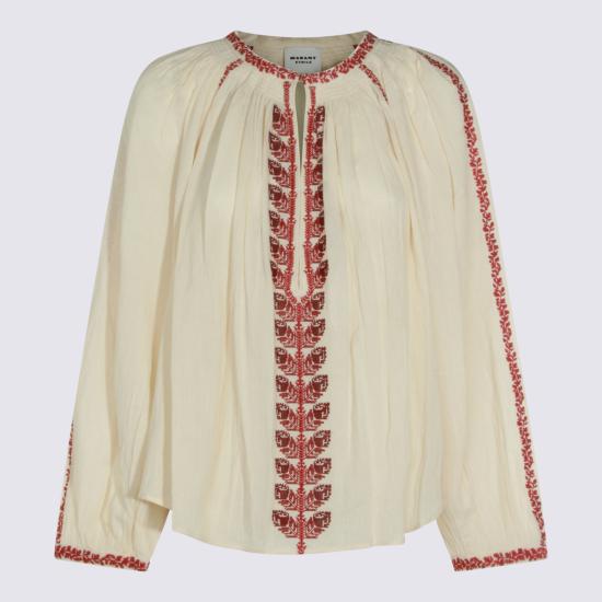 26SS 이자벨마랑에뚜왈 블라우스 26PHT0841FA D1J16EBERD BEIGE RED