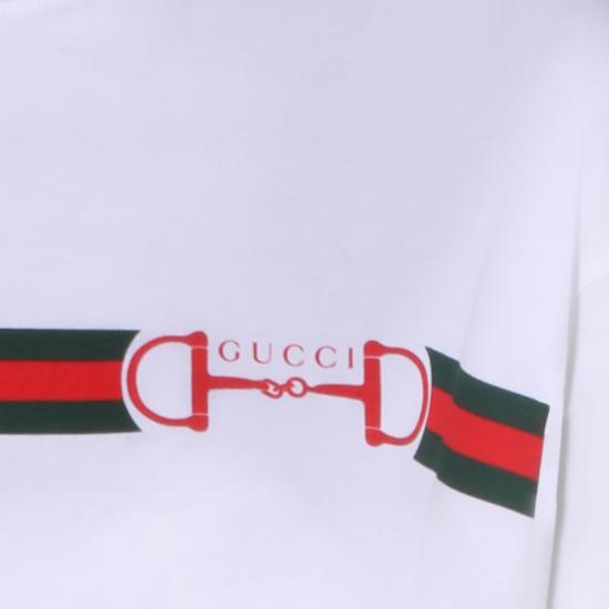 26SS 구찌 프린트 코튼 저지 티셔츠 837959 XJHM59081 WHITE MC - GUCCI