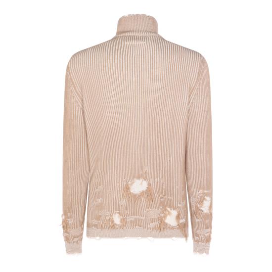 26SS MM6 메종마르지엘라 리브드 니트 카디건 SH0AM0077 M13214961 CAMEL CHALK - MM6 MAISON MARGIELA