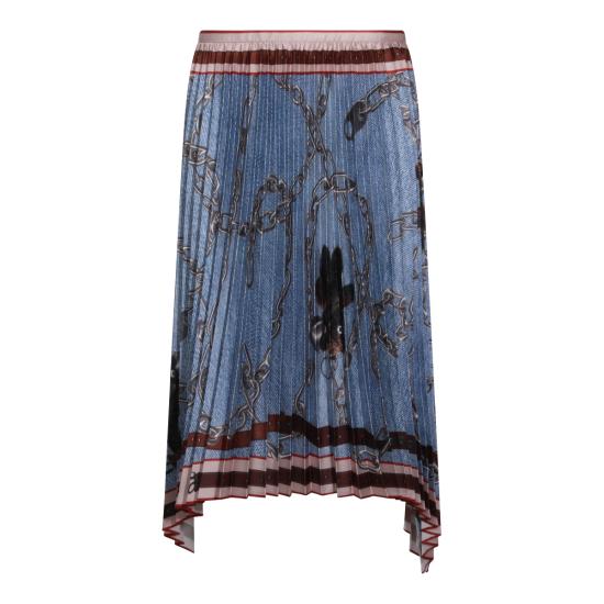 26SS 아크네 스튜디오 롱 플리츠 스커트 AF0575 AAL DENIM BLUE